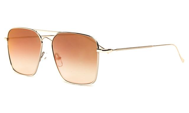  Milos Sunglasses side view in Silver Gold Gradient