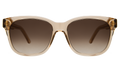 Front view of Mott Sunglasses in Citrine/Brown Flat Gradient