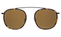 Front view of Mykonos Ace Sunglasses in Flame/Black/Gold Flat Mirror