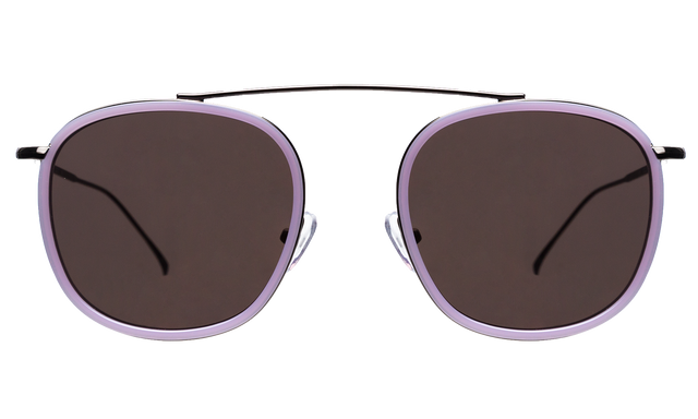 Mykonos Ace Sunglasses in Lilac/Gunmetal with Grey Flat