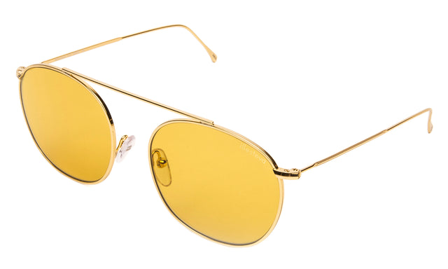 Mykonos II Sunglasses Side Profile in Gold / Honey Flat See Through