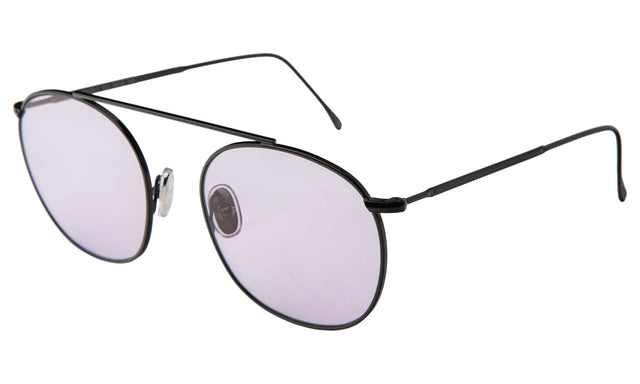 Mykonos II Sunglasses Side Profile in Gunmetal / Violet Flat See Through