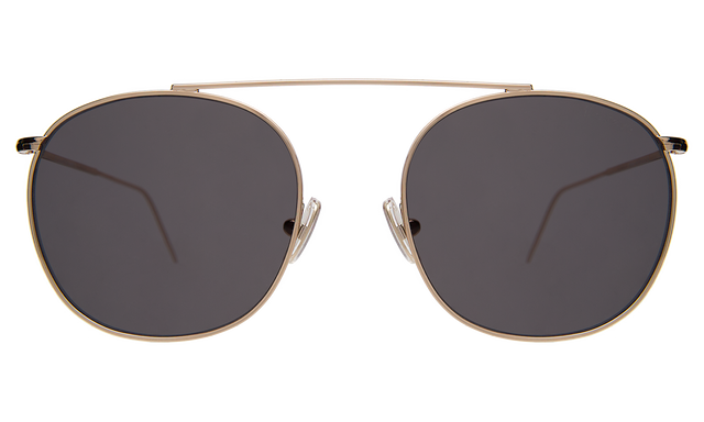 Mykonos II Sunglasses in Rose Gold with Grey Flat