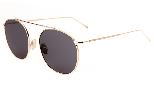 Mykonos II Sunglasses Side Profile in Rose Gold / Grey Flat
