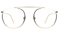 Front view of Mykonos Optical in Gold/Optical
