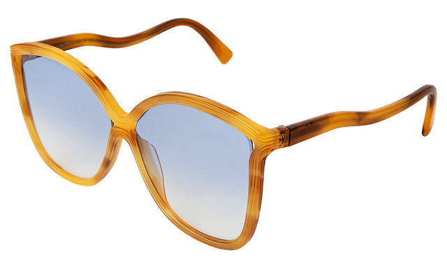 Nancy Sunglasses side view in Caramel Havana Sky See Through