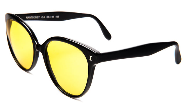 Nantucket Sunglasses Side Profile in Black / Honey See Through