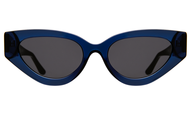 Mary Lou Sunglasses in Navy with Grey Flat