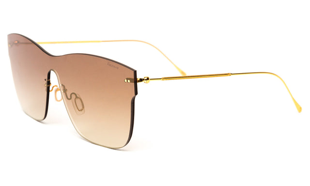 Newbury Mask Sunglasses side view in Gold Gradient Gold Gradient