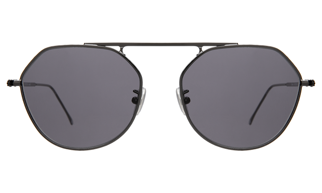Nicosia 57 Sunglasses in Gunmetal with Grey Flat