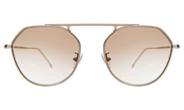  Nicosia Sunglasses in Gold Taupe Flat Gradient