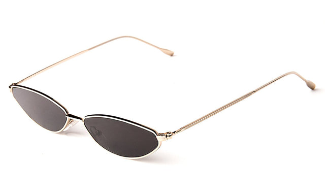  Nimbin Sunglasses Side Profile in Rose Gold With Grey Flat Lenses