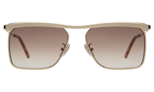 PCH Sunglasses in Gold with Brown Flat Gradient Lenses