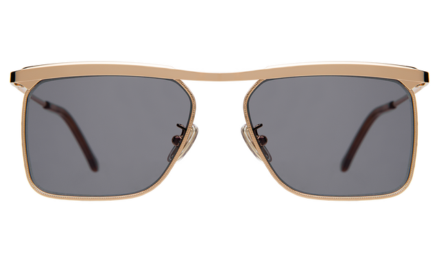 PCH Sunglasses front view in Rose Gold with Grey Flat