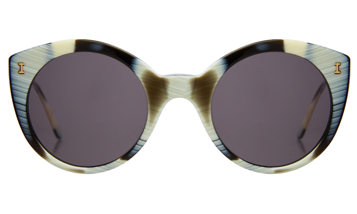 Palm Beach Sunglasses in Horn Grey, front view