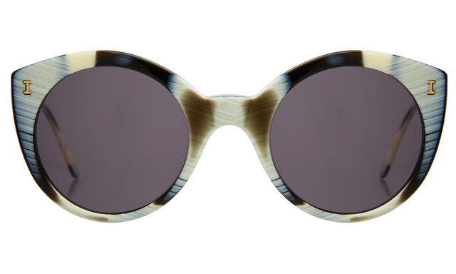 Palm Beach Sunglasses front view in Horn Grey