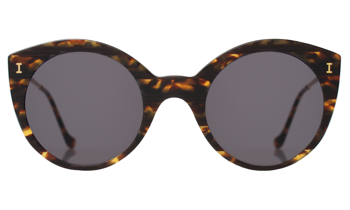 Palm Beach Sunglasses in Tortoise Stripes Grey, front view