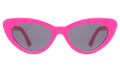 Front view of Pamela Sunglasses in Hot Pink/Grey Flat