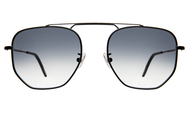 Patmos Sunglasses in Black with Grey Flat Gradient