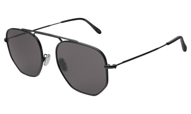 Patmos Sunglasses Side Profile in Black / Grey Flat
