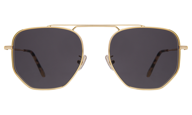 Patmos Sunglasses in Gold with Grey Flat
