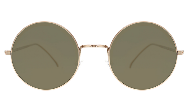 Porto Cervo Sunglasses side view in Gold / Brown Lenses