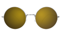 Front view of Porto Cervo Sunglasses in Silver/Gold Mirror