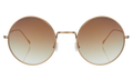 Front view of Porto Cervo Sunglasses in Gold/Gold Gradient