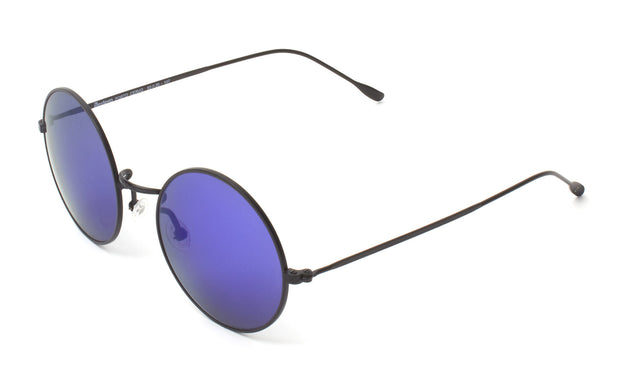 Porto Cervo Sunglasses side view in Matte Black Violet Mirror