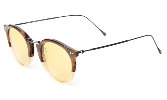 Portofino Sunglasses side view in Half/Half Sandrift Honey See Through