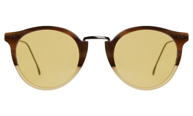 Portofino Sunglasses front view in Half/Half Sandrift Honey See Through