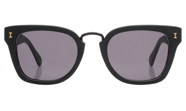 Positano Sunglasses in Matte Black with Grey