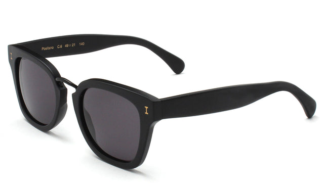 Positano Sunglasses Side Profile in Matte Black / Grey