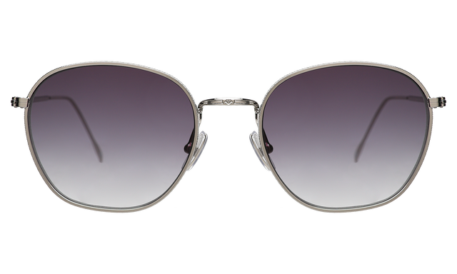 Prince 54 Sunglasses in Silver with Grey Flat Gradient
