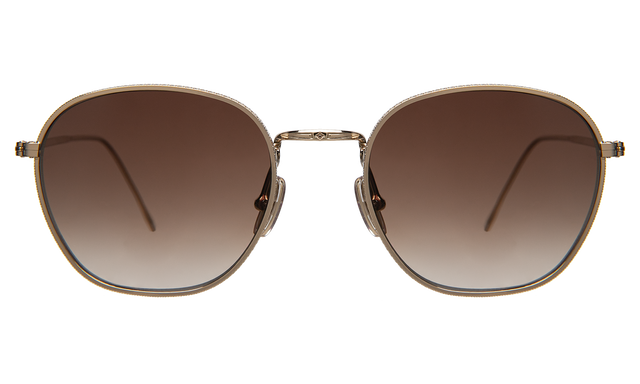 Prince Sunglasses in Rose Gold with Brown Flat Gradient