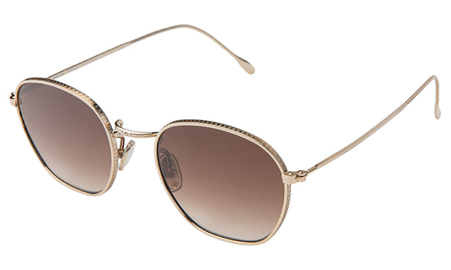 Prince Sunglasses Side Profile in Rose Gold / Brown Flat Gradient