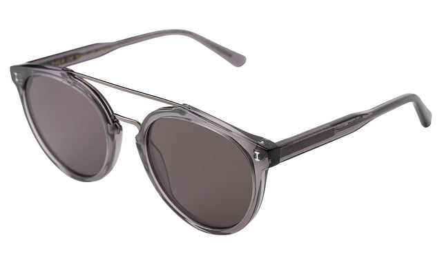Puglia Sunglasses Side Profile in Mercury/Gunmetal / Grey Flat