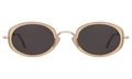 Front view of Ravello II Sunglasses in Citrine/Rose Gold/Grey