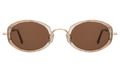 Front view of Ravello II Sunglasses in Cocoa/Gold/Brown