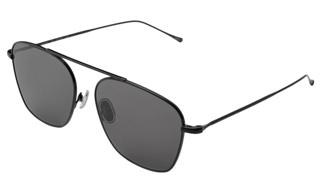 Samos Sunglasses Side Profile in Black / Grey Flat