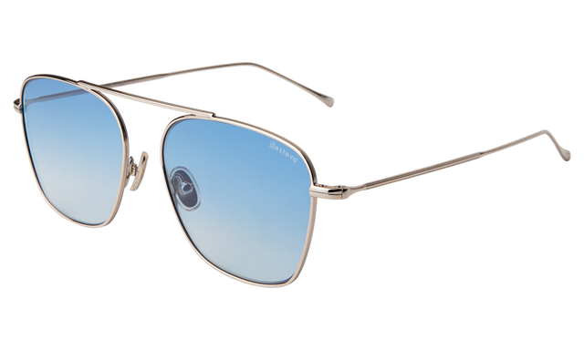 Samos Sunglasses Side Profile in Gold / Blue Flat Gradient See Through