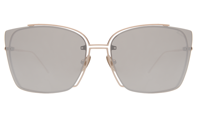 San Isidro Sunglasses in Rose Gold Silver Mirror