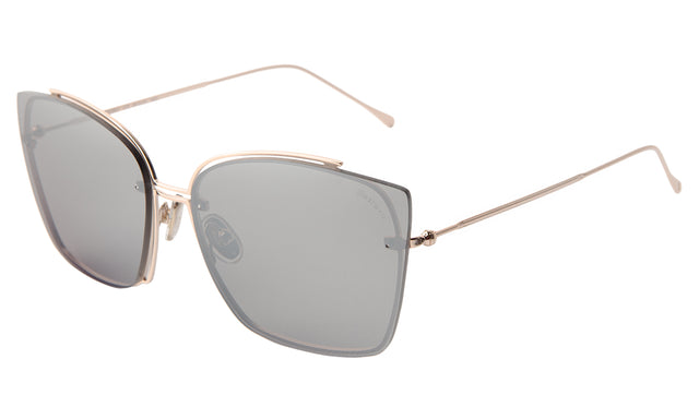 San Isidro Sunglasses side view in Rose Gold / Silver Mirror