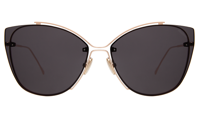 San Jose Sunglasses front view in Rose Gold with Grey