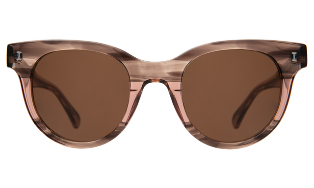 Sicilia Sunglasses in  Dusty Peach with Brown