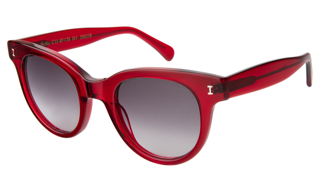 Sicilia Sunglasses Side Profile in Mulberry / Grey Gradient