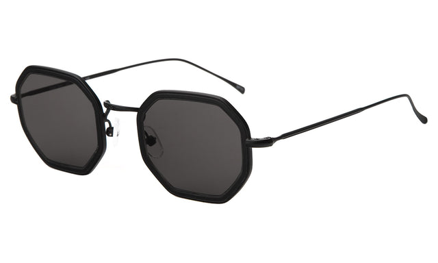 Dylan Tate Sunglasses Side Profile in Matte Black / Grey Flat Lenses