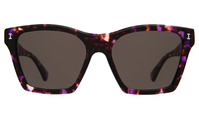 Silverlake Sunglasses in Berry Tortoise with Grey Flat