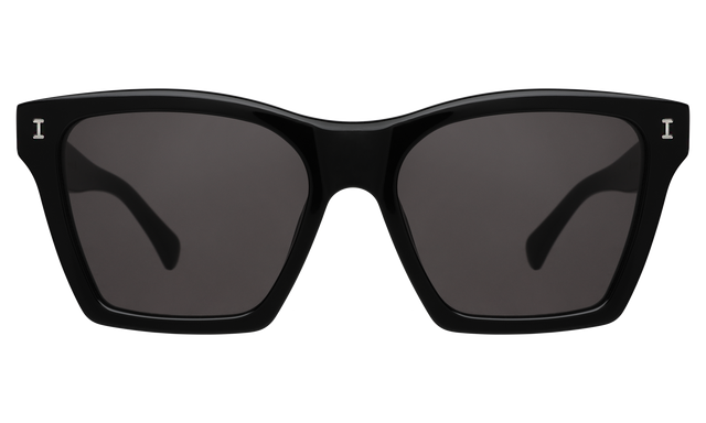 Silverlake Sunglasses in Black with Grey Flat