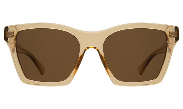 Silverlake Sunglasses in Citrine with Brown Flat